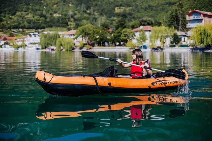 Lake Ohrid Kayaking with beach and BBQ Lunch