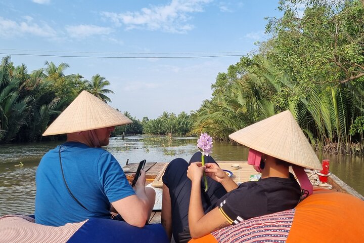 Mekong River Relaxing Sail boat cruise to Coconut Canals (1.5HRS)
