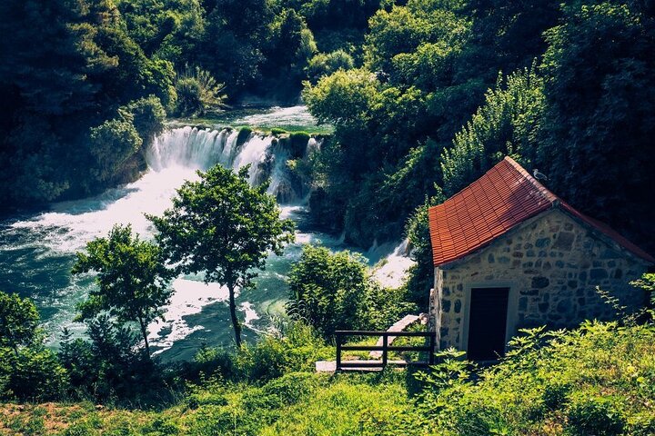 From Trogir, Seget, Okrug: Krka Waterfalls & Šibenik Culture Tour