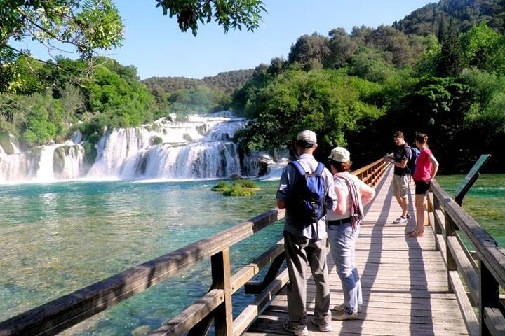From Trogir, Seget, Okrug: Krka Waterfalls & Šibenik Culture Tour