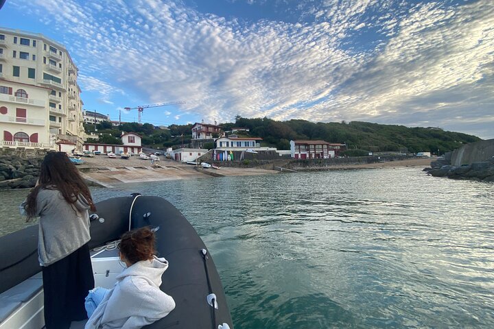 Sea excursion at sunset