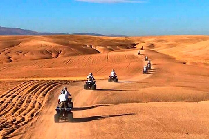 Agafay Desert: Dinner Show with Quad Bike and Sunset Camel Ride