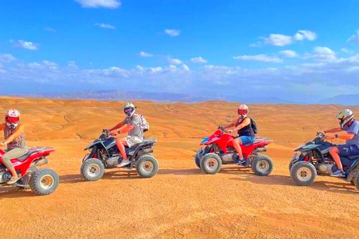 Agafay Desert: Dinner Show with Quad Bike and Sunset Camel Ride