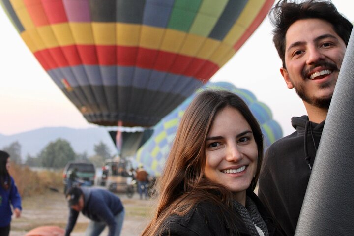 Balloon Flight+Gruta brekfast+Teotihuacan Tour from Mexico City