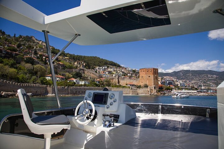 Alanya Private Yacht Tour with Food, Soft Beverage & Transfer