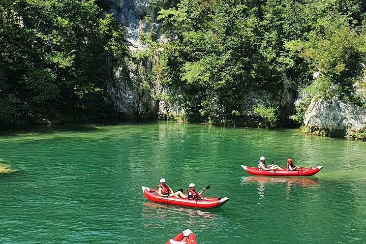 Kayaking in Mreznica Waterfalls near Slunj and Plitvice Lakes