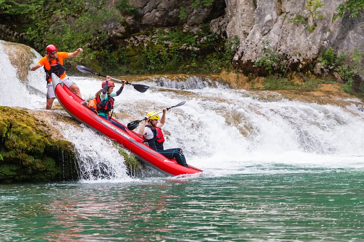 Kayaking in Mreznica Waterfalls near Slunj and Plitvice Lakes