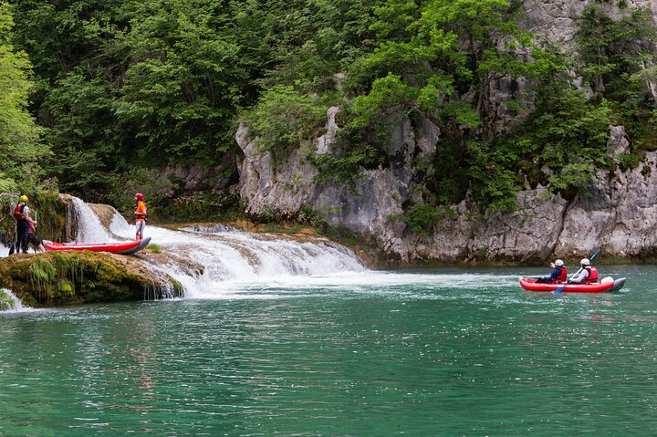 Kayaking in Mreznica Waterfalls near Slunj and Plitvice Lakes