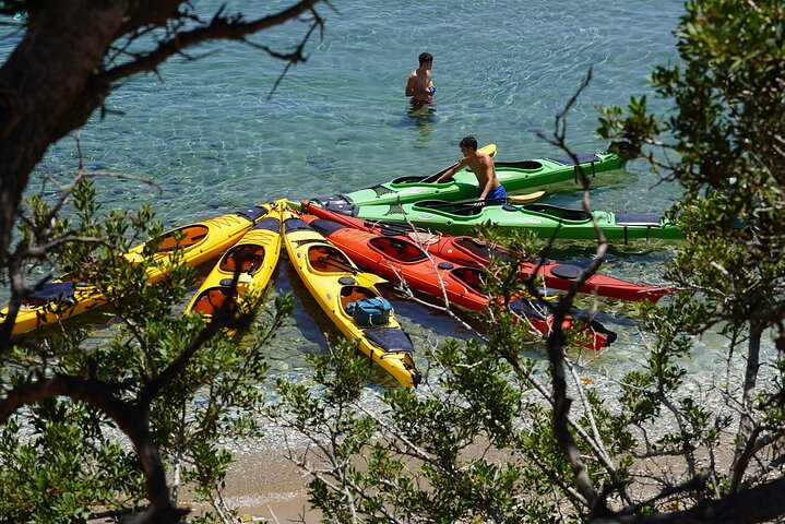 Naxos Kayak Tour to Rina Cave with Snorkeling and Homemade lunch