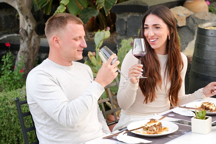 Santorini Wine Tasting & Premium Lunch at Award-Winning Winery