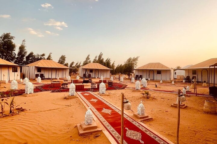 Merzouga Overnight Camel Trek, Sandboarding & Desert Camp
