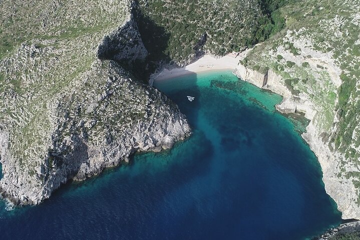 Speed Boat Tour to Vlore's Secret Blue Cave at Grama Bay