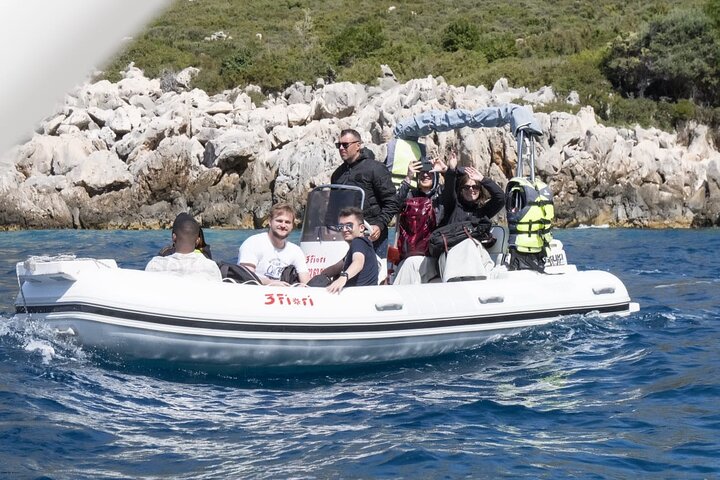 Speed Boat Tour to Vlore's Secret Blue Cave at Grama Bay