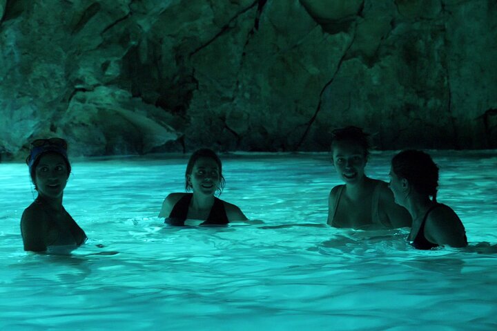 Speed Boat Tour to Vlore's Secret Blue Cave at Grama Bay
