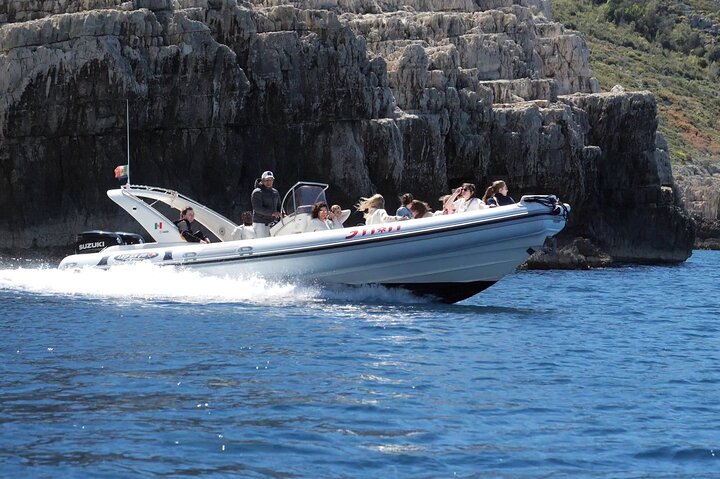 Speed Boat Tour to Vlore's Secret Blue Cave at Grama Bay