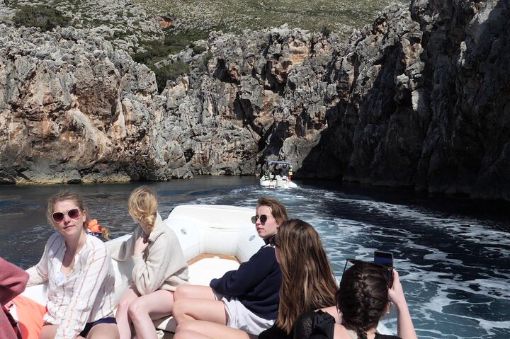 Speed Boat Tour to Vlore's Secret Blue Cave at Grama Bay