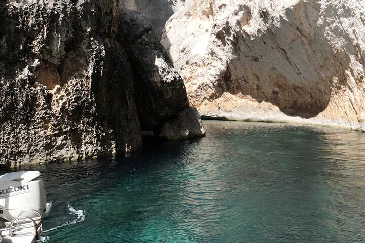 Speed Boat Tour to Vlore's Secret Blue Cave at Grama Bay