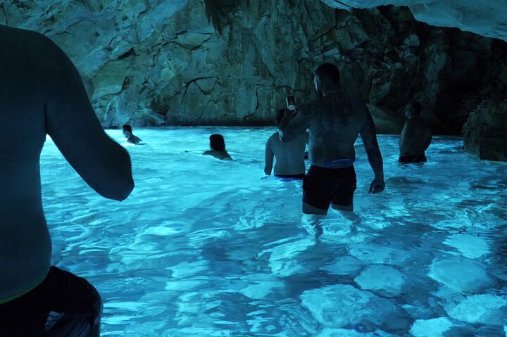 Speed Boat Tour to Vlore's Secret Blue Cave at Grama Bay