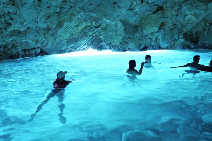 Speed Boat Tour to Vlore's Secret Blue Cave at Grama Bay