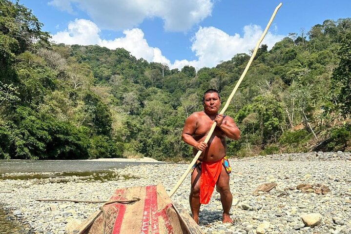 Panama City Visit an Indian town Embera and waterfall with lunch
