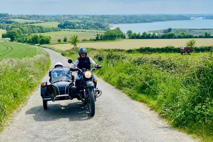 Saint Malo and Saint Suliac in Vintage Sidecar with Driver