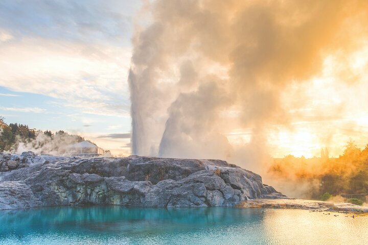 Waitomo Caves & Rotorua + Te Puia Small-Group Tour from Auckland