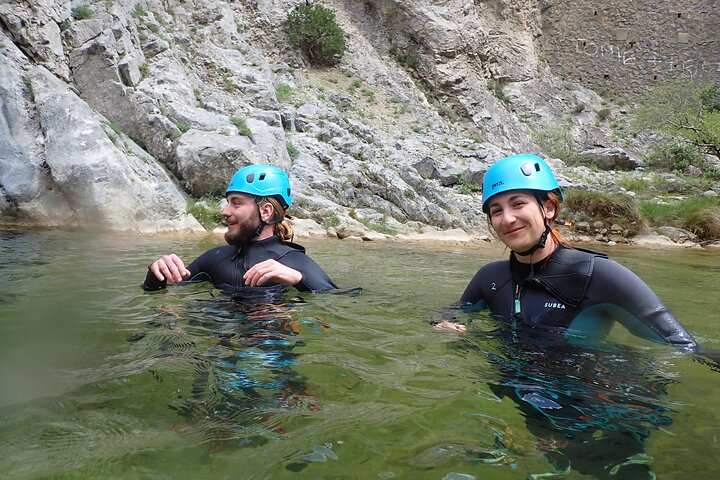 Canyoning descent of the Galamus Gorge