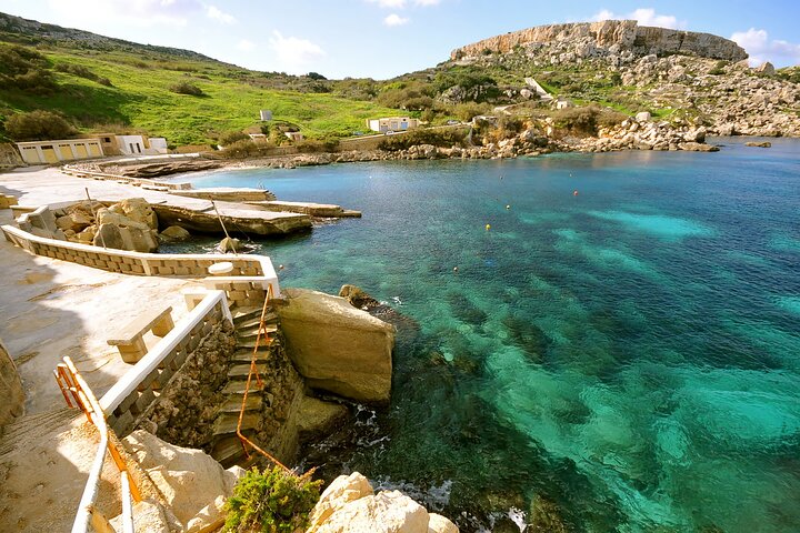 From Sliema: Three Bay Cruise with Lunch and Optional Transfers