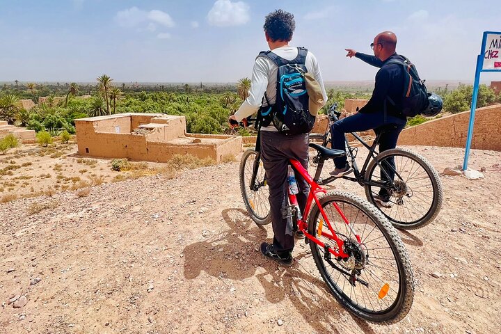 Private half-day mountain bike tour discover Palmeraie Skoura