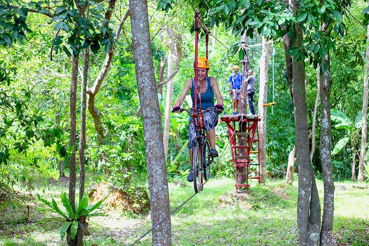 Fun Tree Top Zipline Adventure and Challenge in Kanchanaburi