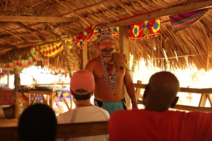 Panama City Visit an Indian town Embera and waterfall with lunch