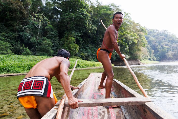 Panama City Visit an Indian town Embera and waterfall with lunch