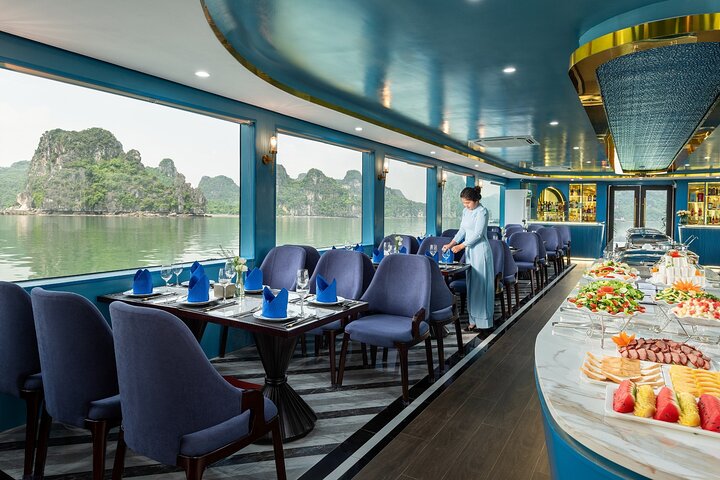 Halong Bay 5-Star Day Cruise-Titop Island, Cave, Jacuzzi & Buffet