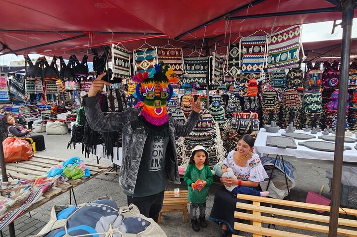 Otavalo Market, Art and Music with Middle of the World (Sundial)