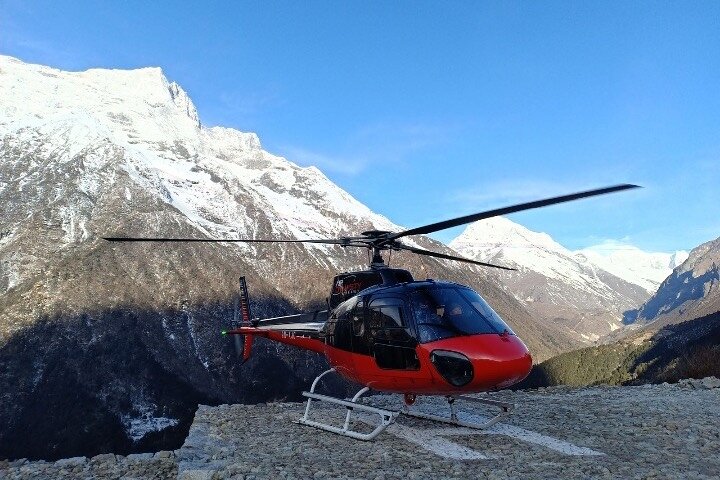 Helicopter pick up from Gorakshep to Kathmandu
