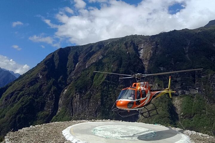 Helicopter pick up from Namche to Kathmandu