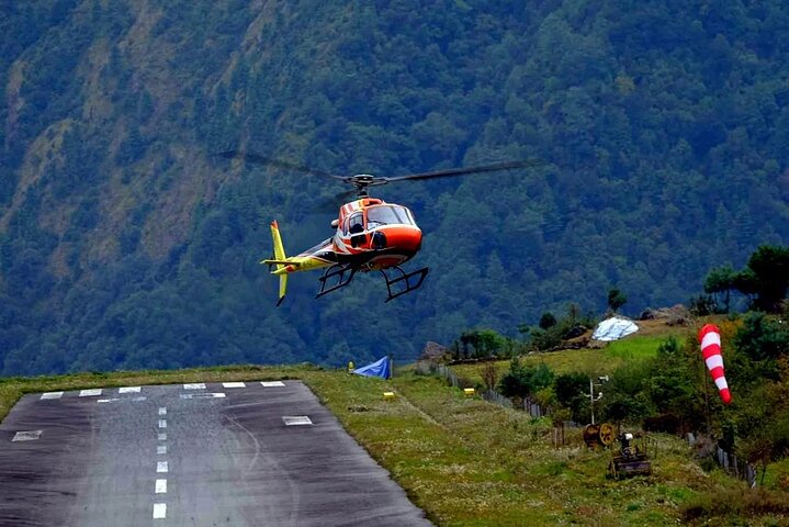Helicopter pick up from Lobuche to Kathmandu