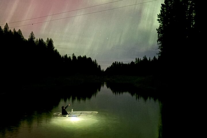 Illuminated Glass Kayak Sunset Tour//Whitefish, MT