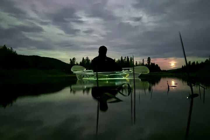 Illuminated Glass Kayak Sunset Tour//Whitefish, MT