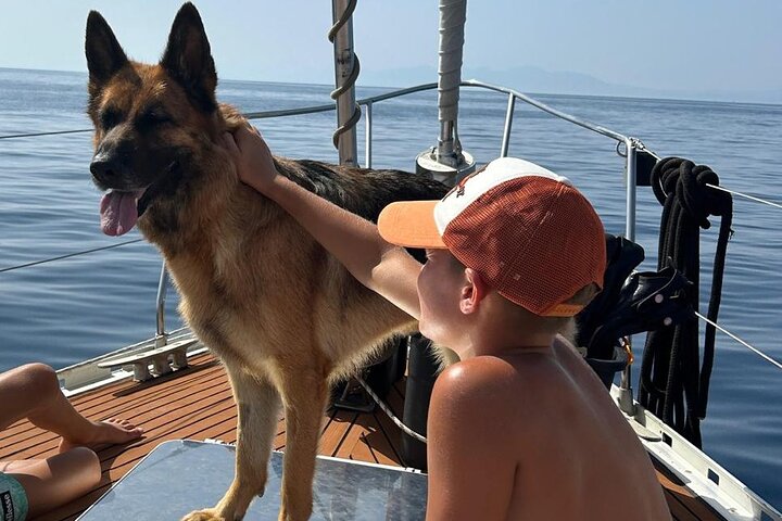 Day sailing Skiathos Skopelos with lunch on Rainbow yacht