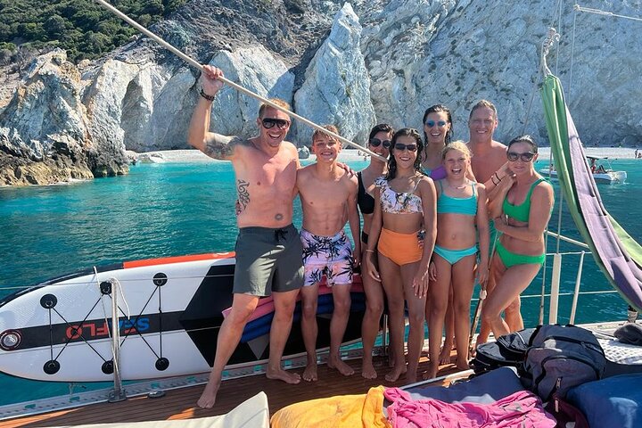 Day sailing Skiathos Skopelos with lunch on Rainbow yacht