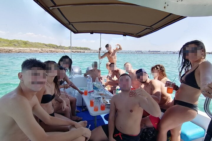 Boat tour, boat party, Dolphin watching, Fishing.
