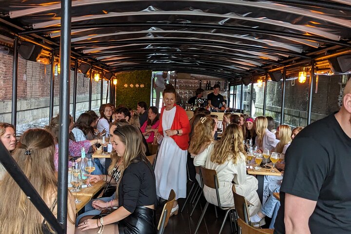 Groningen: Terrace Boat Experience with a Cozy Bar: 1 hour