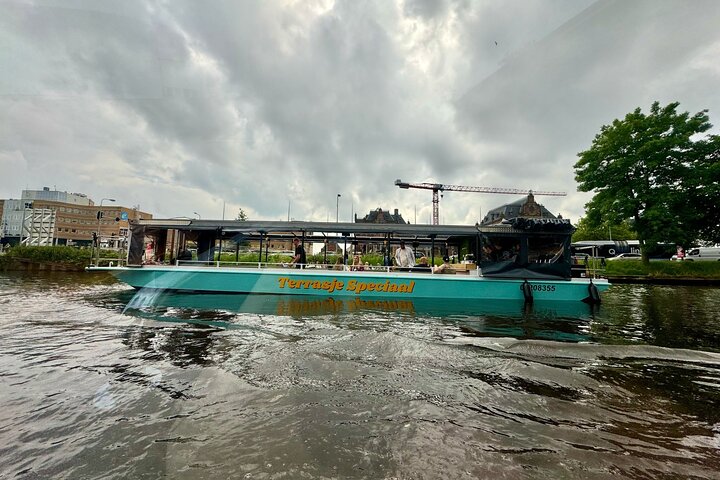 Groningen: Terrace Boat Experience with a Cozy Bar: 1 hour