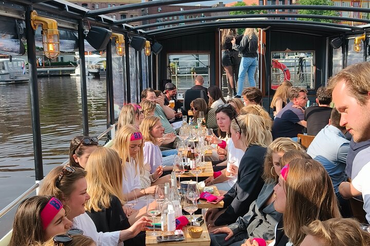 Groningen: Terrace Boat Experience with a Cozy Bar: 1 hour