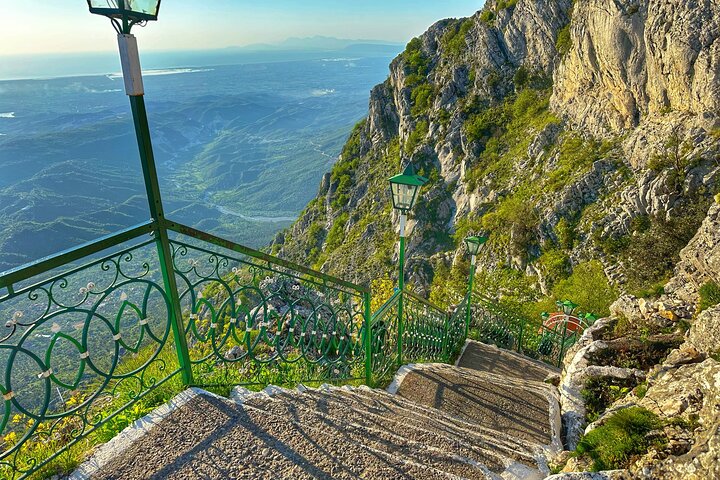 Kruja castle, the old Bazaar & Sarisalltik- Departure from Tirana