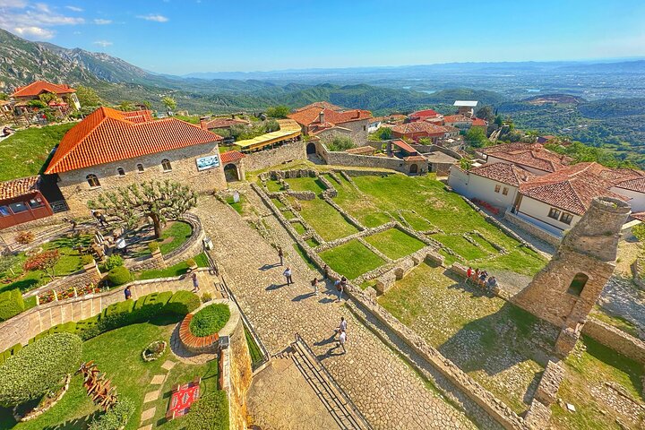 Kruja castle, the old Bazaar & Sarisalltik- Departure from Tirana