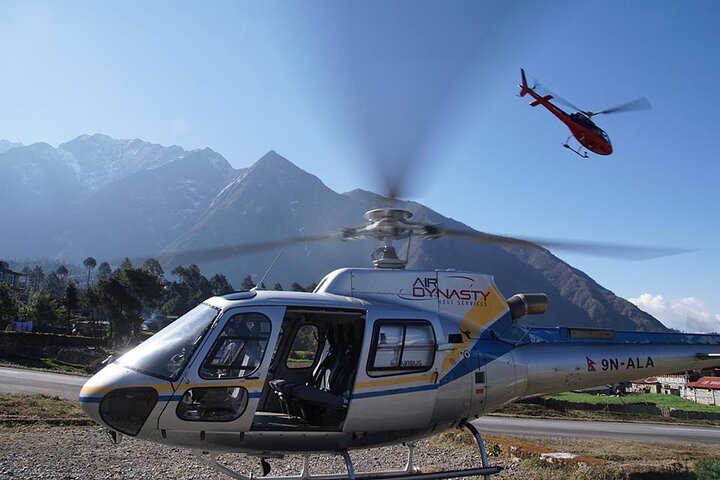 Helicopter pick up from Lobuche to Kathmandu