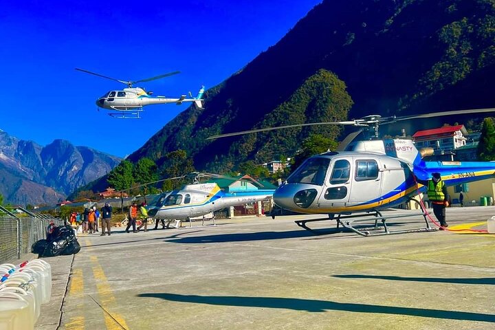 Helicopter pick up from Lobuche to Kathmandu