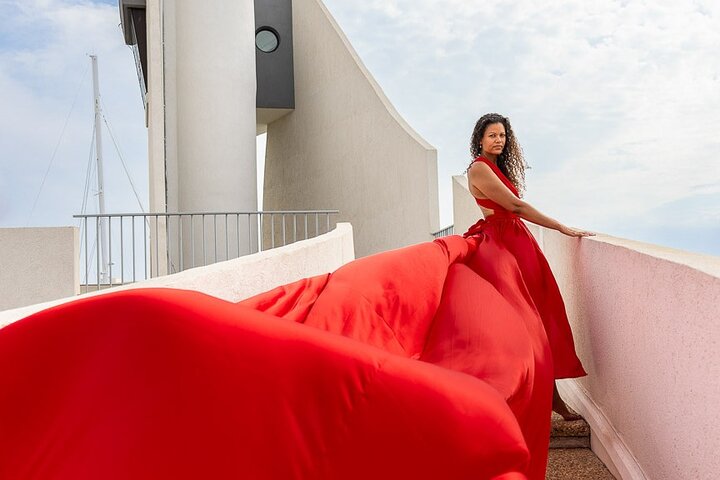 Port Camargue Flying Dress Photoshoot